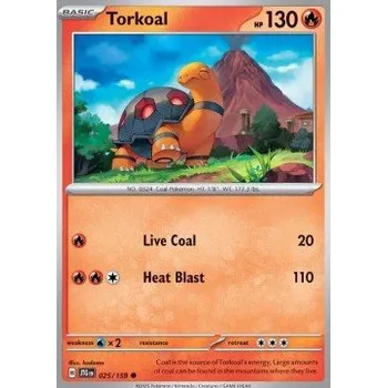 Volný čas Pokémon JTG 025/159 Torkoal - Journey Together Stav: Near Mint, Verze: NORMAL