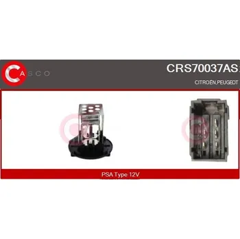 Ventilátor topení a klimatizace Odpor, vnitřní tlakový ventilátor CASCO CRS70037AS