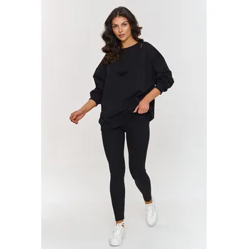 Tepláková souprava 3v1 s mikinou na jedno rameno A2 Barva: Černá, Velikost: ONE SIZE