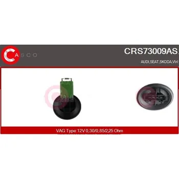 Ventilátor topení a klimatizace Odpor, vnitřní tlakový ventilátor CASCO CRS73009AS