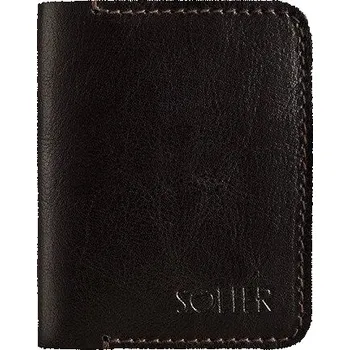 Obal na doklad Elegantní pánské pouzdro na doklady Solier SW11 SLIM BROWN Velikost: ONE SIZE