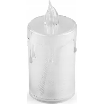 Svíčka LED svíčka na baterie O3,6cm v- 8cm teplá bílá 1 Ks.