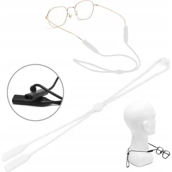 Příslušenství pro čtečku elektronické knihy Silikonový pásek Gumička na brýle šňůrka s regulací - Mléčný