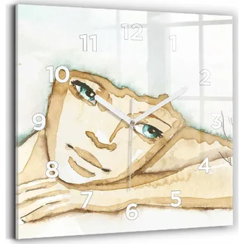 Hodiny Nástěnné hodiny Wallfluent béžové 30 cm