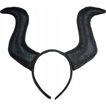 Karnevalový doplněk Čelenka s rohy Ďáblice Čertice Čert Rohy Černé na Halloween