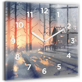 Hodiny Nástěnné hodiny Wallfluent bílé 30 cm