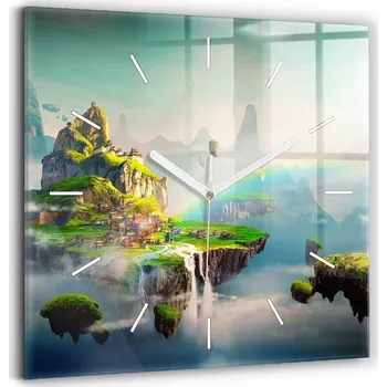 Hodiny Foto Hodiny Skleněné Nástěnné Do Moderních Interiérů Čínská fantasy 30x30 cm