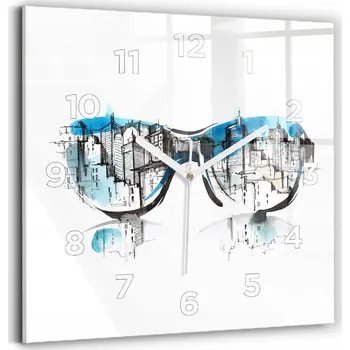 Hodiny Nástěnné hodiny Wallfluent modré 30 cm