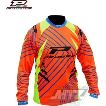 Moto dres Dres motokros PROGRIP 7010 MX-JERSEY - žluto-oranžový - velikost L PG7010-7/5-L