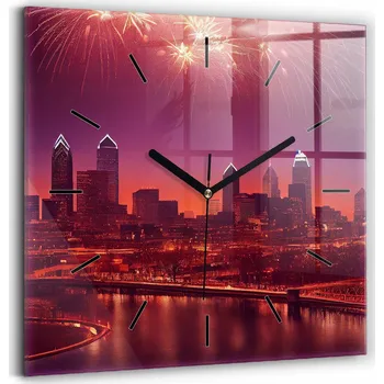 Hodiny Nástěnné hodiny Wallfluent červené 30 cm