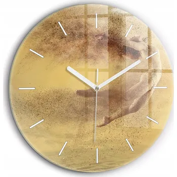 Hodiny Moderní skleněné nástěnné hodiny Žena v postavě bílé ručičky průměr 60 cm