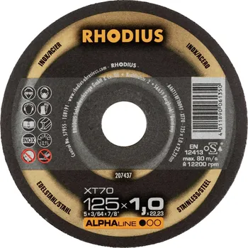 Rhodius XT70 207437 řezný kotouč rovný 125 mm 1 ks nerezová ocel, ocel
