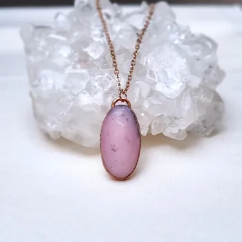 Přívěsek Andský růžový opál, Peru - přívěsek/náhrdelník AUTORSKÁ TVORBA ŠPERKŮ Z MINERÁLŮ