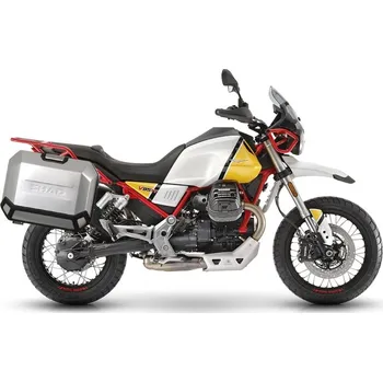 Motodoplněk Kompletní sada bočních černých hliníkových kufrů SHAD TERRA BLACK 36L/47L , včetně montážní sady SHAD MOTO GUZZI V 85 TT MOTO GUZZI V 85 TT 2019-2025