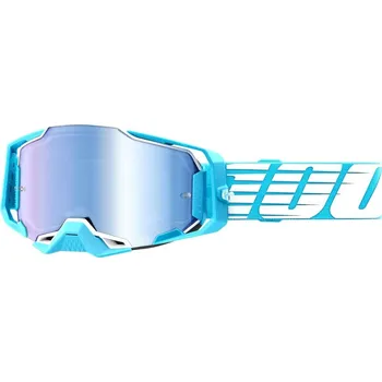Motocyklové brýle ARMEGA 100% brýle Oversized Sky, modré plexi 50721-250-01