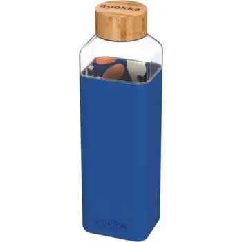 Láhev QUOKKA Storm, Skleněná láhev se silikonovým povrchem ABSTRACT GARDEN, 700ml, 40023