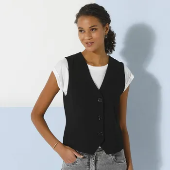 Dámská vesta Splývavá vesta černá 40
