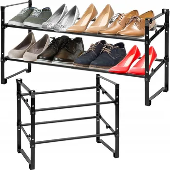 Botník Nastavitelný výsuvný botník NAVIA, 2 patra