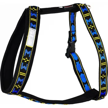 Postroj pro psa ManMat postroj LONG DISTANCE modrá + černá Velikost: M