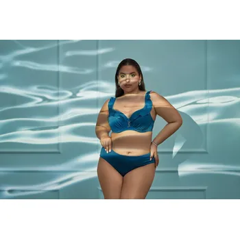 Dámské plavky Dámská plavková podprsenka Ava Azure s volánky, Azure 65E i384_2505717