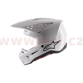 Helma na motorku přilba S-M5 SOLID HELMET ECE, ALPINESTARS (lesklá bílá, vel. 2XL) (Velikost: XS) 8303020-2180