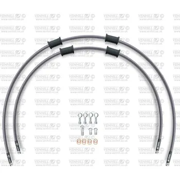 Hadice zadní brzdy Venhill POWERHOSEPLUS BMW-11001R (2 hadice v sadě) Průhledné hadice, chromové koncovky BMW-11001R