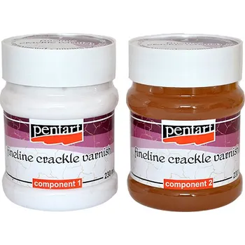 Lak na dřevo Krakelovací lak jemný porcelánový PENTART - 2x230ml