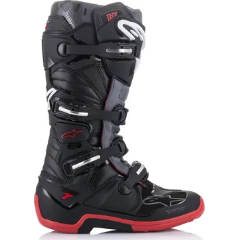 Moto obuv boty TECH 7, ALPINESTARS (černá/šedá/červená, vel. 48) (Velikost: 45) 2012014-1153