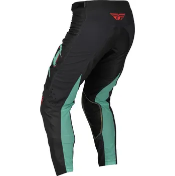 Moto kalhoty kalhoty KINETIC S.E. RAVE, FLY RACING - USA 2023 (černá/zelená/červená, vel. 30) (Velikost: 28) 376-534