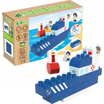 ostatní stavebnice EKOLOGICKÉ Stavebnice BiOBUDDi Loď Policejní sada