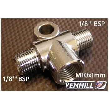 T-spojka brzdové hadice Venhill POWERHOSEPLUS 776/1 female M 10X1 konvexní závit 1/8th BSP 776/1
