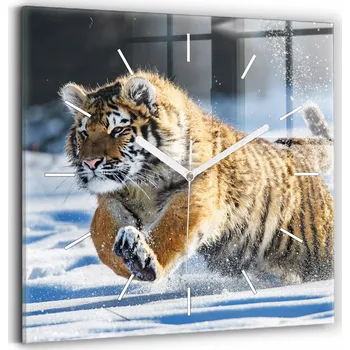 Hodiny Nástěnné hodiny Wallfluent oranžové 30 cm