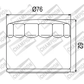 Filtr pro motocykl Olejový filtr CHAMPION COF060 100609695 BMW K 1200 R 2005-2008