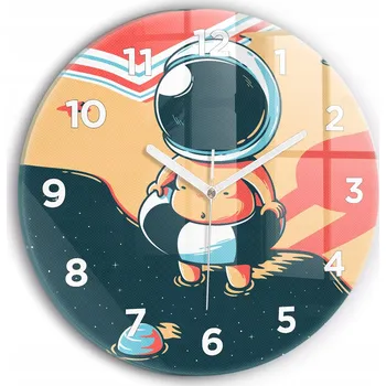 Hodiny Nástěnné hodiny Wallfluente oranžové 30 cm