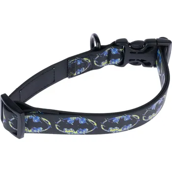 Obojek pro psa DC Batman obojek, černý velikost S: obvod krku 25 - 36 cm, šířka 20 mm pro psy
