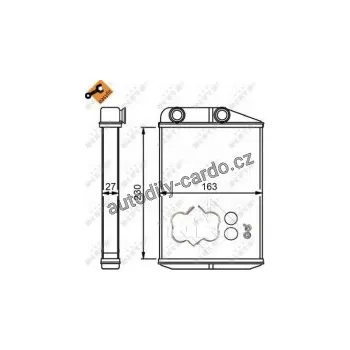 Chladič motoru Výměník tepla, vnitřní vytápění NRF 54309