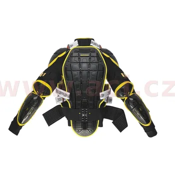 Motocyklový chránič hrudi a pátěře bunda WARRIOR JACKET, SPIDI (černá/žlutá fluo, vel. M) (Velikost: M) Z166-016