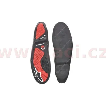 Moto obuv podrážky pro boty SMX 5/SMX 1, ALPINESTARS (černé/červené, pár) (Velikost: 42) 2H740594