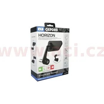 Motodíl Univerzální levé zrcátko na konci tyče OXFORD Horizon - černé (1ks) OX537