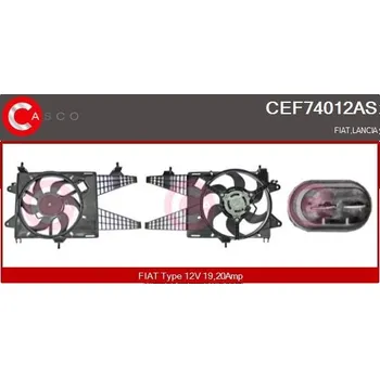 Chladič motoru Elektromotor, větrák chladiče CASCO CEF74012AS