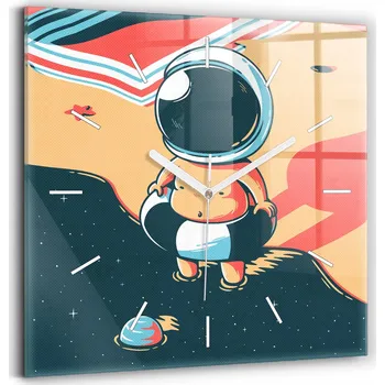 Hodiny Nástěnné hodiny Wallfluent oranžové 30 cm