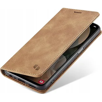 Pouzdro na mobilní telefon Pouzdro s klopou Spacecase pro Samsung Galaxy A52 5G hnědé