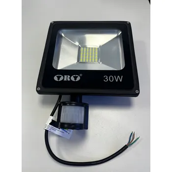 LED reflektor ORO 30W 6000K 2100lm S POHYBOVÝM ČIDLEM studená bílá