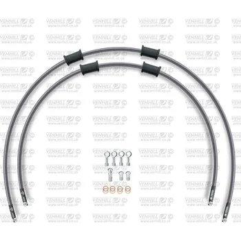 Hadice přední brzdy sada Venhill POWERHOSEPLUS HAR-14001FS (2 hadice v sadě) Průhledné hadice, nerezové koncovky HAR-14001FS