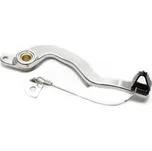 Brzdový pedál MOTION STUFF 83P-0411002 silver body, black steel fixed tip Pevný hrot z oceli SUZUKI RM-Z 250 2007-2012