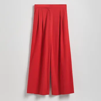 Reserved - Kalhoty s příměsí viskózy - červená - YH558-33X - YH558-33X-XXL