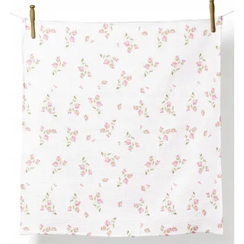 Zavinovačka MUŠELÍNOVÁ PLENA HRUBÁ KRESLENÁ 120 x 120 cm DEKA ZAVINOVAČKA POLSKÝ VÝROBEK