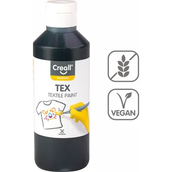 Výtvarná barva Creall textilní barva TEX, 250 ml, černá