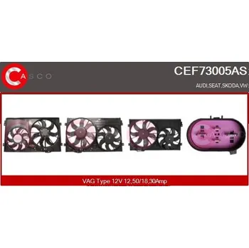 Chladič motoru Elektromotor, větrák chladiče CASCO CEF73005AS