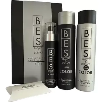 Kosmetická sada Bes dárková sada Color – šampon, balzám a gel pro uhlazení vlasů s arganovým olejem | Lvhair.cz